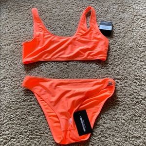 PrettyLittleThing Coral Bikini Size 12